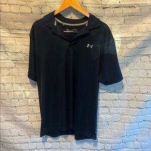 Under Armour Loose Fit HeatGear Polo Shirt Moisture Wicking Golf Training Top